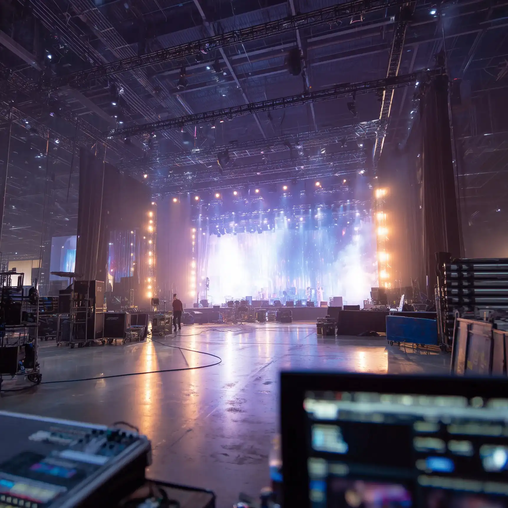 Uthyrning av utrustning för evenemang och scenproduktion