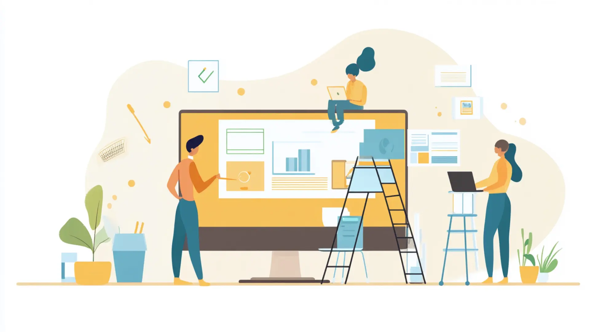 Medarbetare rensar och optimerar affärsprocesser i digitalt system – vårstädning i Business Central